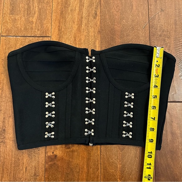 TIC:TOC Black Bandage Corset Bandeau or Strapless Crop Top Sz Medium - Picture 10 of 10